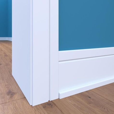 Craftsman 3/4-in x 8-ft Primed Shoe Moulding (Actual: 0.75-in x 8-ft) at Lowes.com Floor Trim Ideas Baseboards, Craftsman Baseboard, Shoe Moulding, Lowes Paint, Modern Baseboards, Craftsman Remodel, Baseboard Styles, Baseboard Moulding, Baseboard Trim