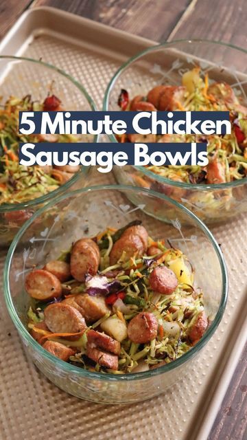 Chicken Sausage Lunch Meal Prep, Meal Prep With Pasta Healthy, Sausage Meal Prep Recipes, Healthy Meal Prep Bowls For The Week, Italian Meal Prep Bowls, High Protein Sausage Meals, Chicken Sausage Recipes Lunch, Chicken Sausage Bowl Healthy, Sausage Bowl Healthy