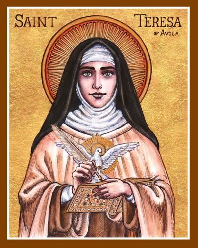 St. Teresa of Avila icon by Theophilia on DeviantArt St Theresa Of Avila, St Teresa Of Avila, Saint Teresa Of Avila, Teresa Of Avila, Saint Therese, St Teresa, Saint Teresa, Religious Pictures, Catholic Images