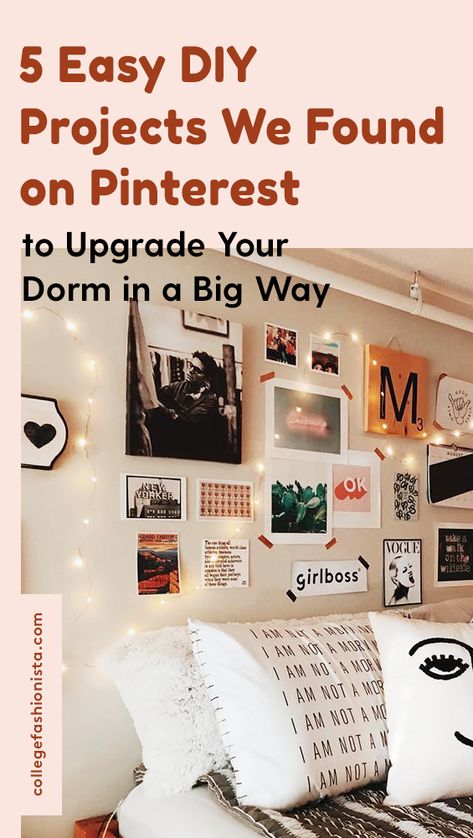 Easy DIY dorm decor projects you can do on a budget. Diy Dorm Decor, Diy Dorm, Dorm Room Diy, Dorm Inspo, Teen Room Decor, Teen Room, Dorm Decor, Cool Diy Projects, Dorm Room Decor