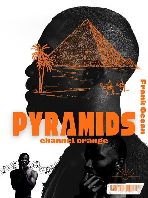 Pyramid Frank Ocean Poster, Frank Ocean Wallpaper Channel Orange, Pyramids Frank Ocean Poster, Frank Ocean Poster Channel Orange, Channel Orange Aesthetic, Poster Prints Movies, Channel Orange Wallpaper, Room Posters Music, Frank Ocean Album Poster