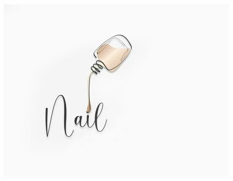 Logo Design For Nail Artist, Nails By Logo, Nail Drawing Logo, Nails Logo Instagram, Logo Nails Salon, Nail Logo Design Ideas, Nail Logos Ideas, Nail Salon Logo, Nails Logo