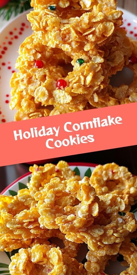 Holiday Cornflake Cookies Recipe: Crunchy & Festive Treat Indulge in the perfect blend of crunch and sweetness with Holiday Cornflake Cookies. Ideal for festive gatherings, these buttery cookies are packed with cranberries and pecans for a delightful holiday treat! Corn Flake Bars, Cornflake Candy, Cornflake Recipes, Cornflake Cookies Recipe, Cracker Dessert, Cornflake Cookies, Avocado Salsa Recipe, Honey Cookies, Sweet Dough