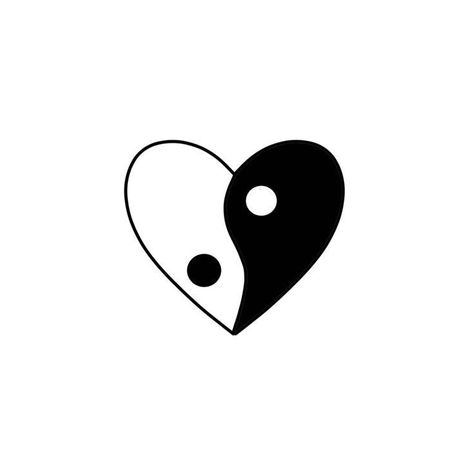 Mini Yin Yang Tattoo, Ying Yang Tattoo Meaning, Yin Yang Small Tattoo, Heart Yin Yang Tattoo, Ying Yang Heart Tattoo, Yin Yang Heart Tattoo, Ying Yang Tattoos, Heart Flash Tattoo, Ying And Yang Tattoo