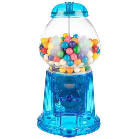 11-Inch Translucent Gumball Machine - Coin-Operated Candy Dispenser Vending Machine and Piggy Bank by Great Northern Popcorn (Blue) Mini Vending Machine, Gum Machine, Bubble Gum Machine, Popcorn Machine, Blue Crafts, Candy Dispenser, Coin Operated, Vintage Candy, Gumball Machine