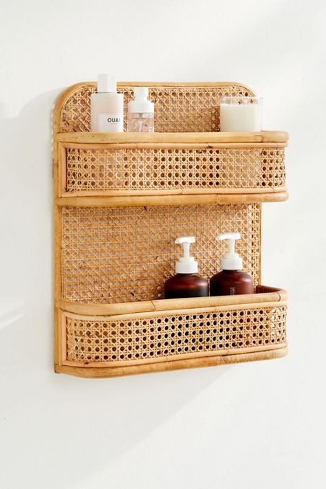 We're Eyeing These 10 Small Bathroom Storage Ideas in the Urban Outfitters' Home Catalog | Hunker Feng Shui Dicas, Rustic Powder Room, Diy Home Decor For Apartments, Urban Outfitters Home, Bamboo Canes, Cute Dorm Rooms, Small Bathroom Storage, Baby Shower Decor, Diy Interior