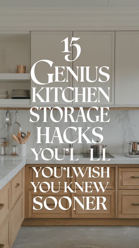 15 Genius Kitchen Storage Hacks That'll Make You Say 'Why Didn't I Think of That Storage On Kitchen Counter, Practical Kitchen Cabinets, Diy Organization Ideas Kitchen, Kitchen Overflow Storage, Kitchen Glassware Storage, Kitchen Tidy Ideas How To Organize, Decorative Organization Ideas, Practical Kitchen Organization, Tiny Home Kitchen Organization