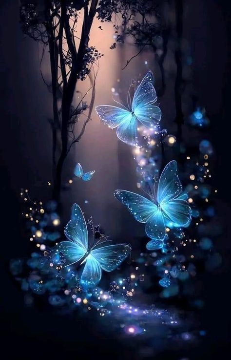 Color Lockscreen, Purple Fairycore, Fantasy Objects, Glowing Garden, Enchanted Butterfly, Beautiful Butterfly Pictures, Wallpapers Cartoon, Cute Blue Wallpaper, Butterfly Wallpaper Backgrounds