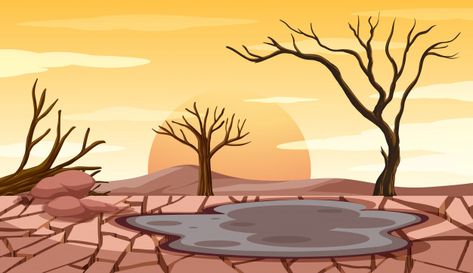 Deforestation scene with drought land | Free Vector #Freepik #freevector #tree #education #nature #cartoon Cartoon Maker, Galaxy Artwork, Project Cover Page, Handmade Bookmarks Diy, Illustration Story, Galaxy Background, Desert Art, Free Cartoons, Cartoon Background