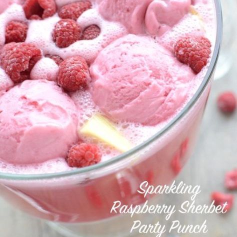 sparkling raspberry sherbet party punch | NoBiggie.net Bridal Shower Punch Recipes Non Alcoholic, Raspberry Sherbert Punch Recipes, Punch For Bridal Shower Recipes, Punch Recipes With Sherbert, Pink Punch For Baby Shower Recipe, Bridal Shower Punch Non Alcoholic, Non Alcoholic Punch Recipes For A Crowd, Raspberry Sherbert Punch, Summer Party Punch