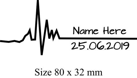 Heart Pulse Tattoo With Name, Heart Rate Tattoo With Name, Heart Beat Tattoo With Initials, Heart Beat Tattoo With Name, Heart Pulse Tattoo, Heart Beat Tattoo Design, Tattoo Heart Beat, Heart Rate Tattoo, Heartbeat Tattoo With Name