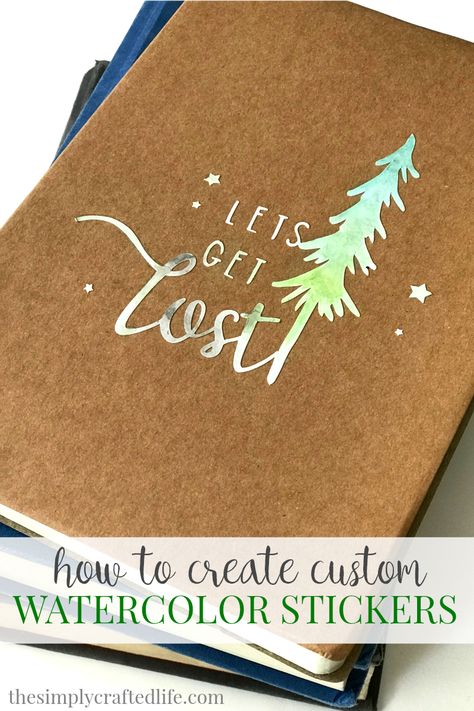 This tutorial will show you how to create DIY watercolor stickers using Cricut printable vinyl and a simple watercolor palette. Cricut Watercolor, Make Stickers With Cricut, Stickers With Cricut, Make Stickers, Using Cricut, How To Make Stickers, Watercolor Stickers, Work Diy, Diy Watercolor