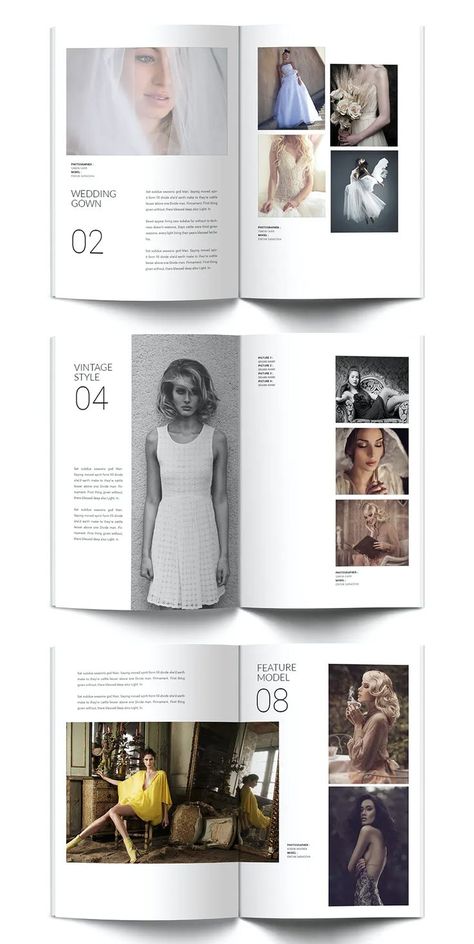 Fashion Lookbook Layout, Fashion Lookbook Design, Wedding Photography Magazine, Lookbook Template, Catalog Design Layout, Magazine Cover Ideas, Lookbook Layout, Indesign Layout, Lookbook Design