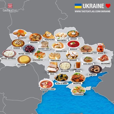 WHOLE Ukraine 🇺🇦 in our hearts. Can’t wait to visit it again. Ukraine Food, Ukrainian Restaurant, Food From Different Countries, Chicken Kiev, Food Map, Norwegian Food, Travel Art Journal, Foreign Food, Ukrainian Recipes