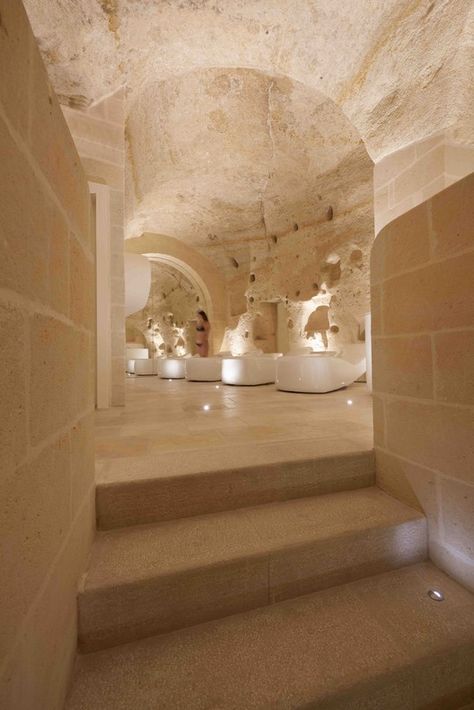 Gallery of Aquatio Cave Luxury Hotel & SPA / Simone Micheli - 71 Fall Shapes, Salt Cave Spa, Luxury Hotel Spa, Indoor Spa, First Floor Plan, Cave Hotel, Spa Interior Design, Hotel Plan, Spa Interior