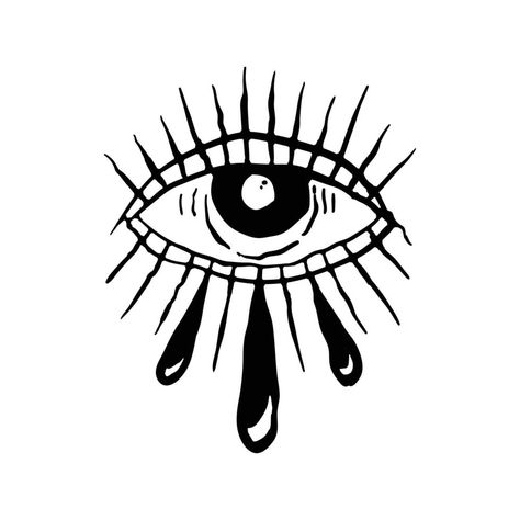 Eyes Vector Art, Tear Eye Tattoo, Crying Eye Tat, Eye Illustration Design Graphics, Eye Graphic Design, Hallway Mural, Eye Vector, Eyes Vector, Eye Stencil