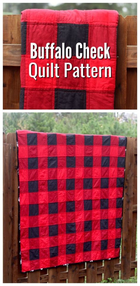 Flannel Quilt Patterns, Buffalo Check Quilt, Check Quilt, Buffalo Plaid Quilt, Buffalo Plaid Blanket, Quilt Ladder, Gingham Quilt, Baby Quilt Tutorials, Farm Quilt