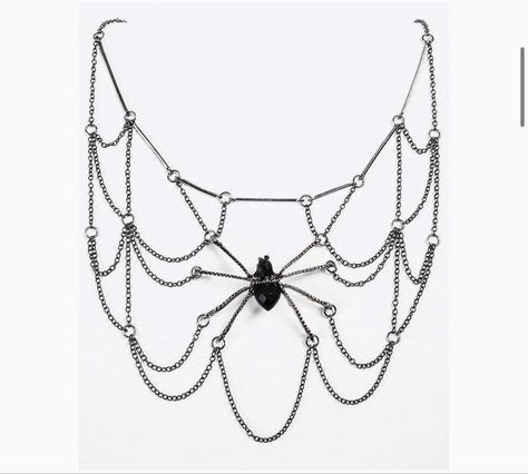 Spiderweb Necklace, Spider Necklace, Halloween Accessories, Halloween Jewelry, Gothic Jewelry, Dream Jewelry, Jewelry Inspo, Jewelry Projects, Spider Web