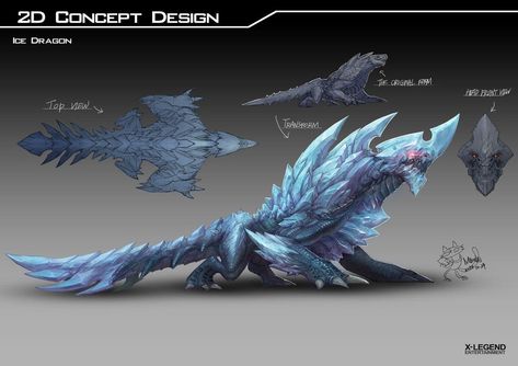 Dragon Deviantart, Monster Hunter Art, Image Spiderman, Ice Dragon, Beast Creature, Creature Artwork, Cool Monsters, Fantasy Beasts, 다크 판타지