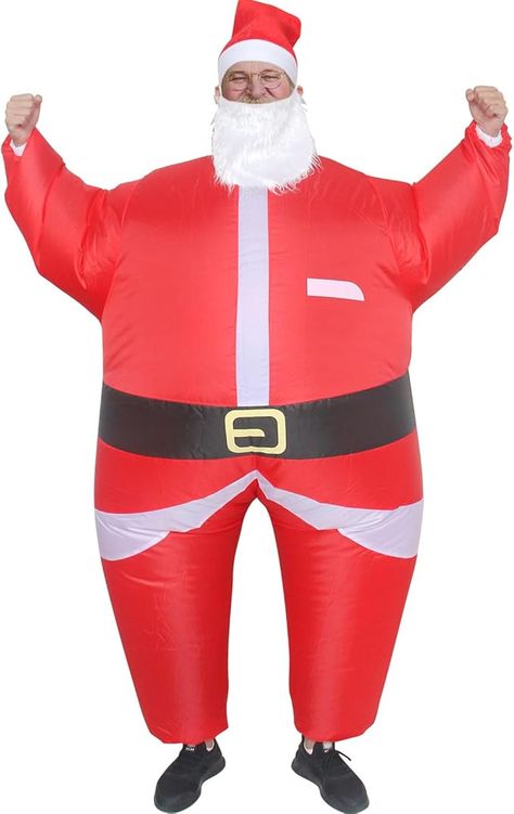 Amazon.com: ZISUEX Santa Claus Inflatable Costume Xmas Blow Up Suit Game Fat Cosplay Fancy Dress Halloween Costume Jumpsuit Party : Clothing, Shoes & Jewelry Halloween Costume Jumpsuit, Fancy Dress Halloween, Costume Jumpsuit, Fancy Dress Halloween Costumes, Christmas Suit, Inflatable Costumes, Festival Costumes, Up Costumes, Dress Halloween Costume