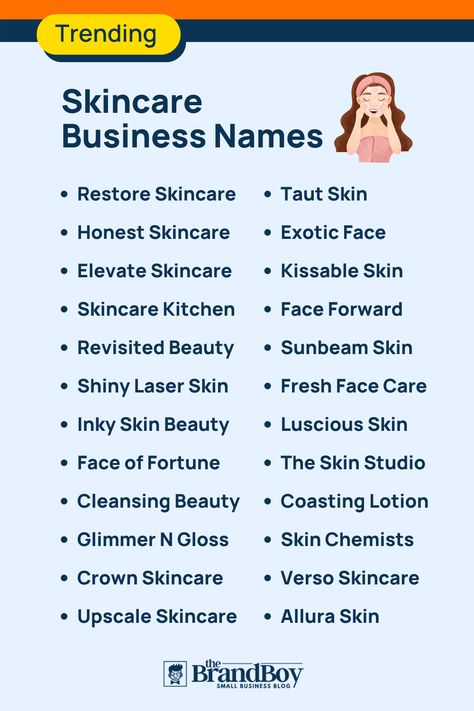 A Creative Skin Care name gives more attention and Attraction to your Skincare. List of Catchy Skincare Names and ideas. #aplicacion #webshop #fashionwebdesign Skincare Name Ideas Skin Care, Skin Care Business Names Ideas, Skincare Business Name Ideas, Skincare Brand Name Ideas, Online Shop Name Ideas, Skincare List, Natural Cosmetics Brands, Ideas Name, Verso Skincare