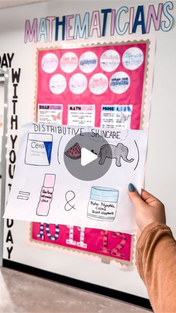 Lauren | 6th Grade Teacher on Instagram: "Which one is your favorite… ➕ Distributive ice cream ➖ Distributive Arizona teams ✖️ Distributive frappes ➗ Distributive skincare ➕ Distributive sports (hall of fame) ➖ Distributive pizza ✖️ Distributive princesses ➗ Distributive Paw Patrol ➕ Distributive Property (Taylor’s Version)  Could not be more obsessed with how my students math projects turned out! They are so creative & I love when they get to show their creativity in math class!!  Save this video if you teach distributive property!  It’s such a good way for the students to visualize distributive property!!  Also, this helped my sixth graders better understand how distributive property can work with things other than numbers! (Super helpful when we have variables in our expressions & equat 6th Grade Teacher, Distributive Property, Sports Hall, Sport Hall, Math Projects, Math Class, So Creative, Which One Are You, 6th Grade