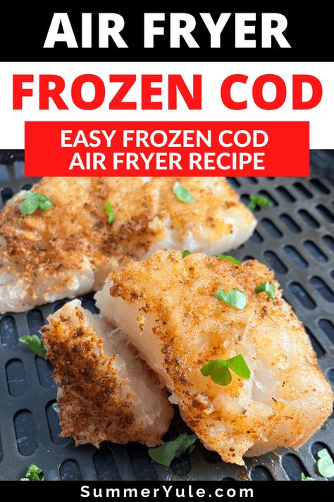 Can you cook frozen cod in air fryer? Yes! You don’t need to defrost frozen cod when you make this air fryer cod fish (no breading). If you’re looking for a light and low calorie air fryer recipe, this air fryer frozen cod is for you. You’ll love how easy it is to make this flaky fish for a tasty seafood dinner.