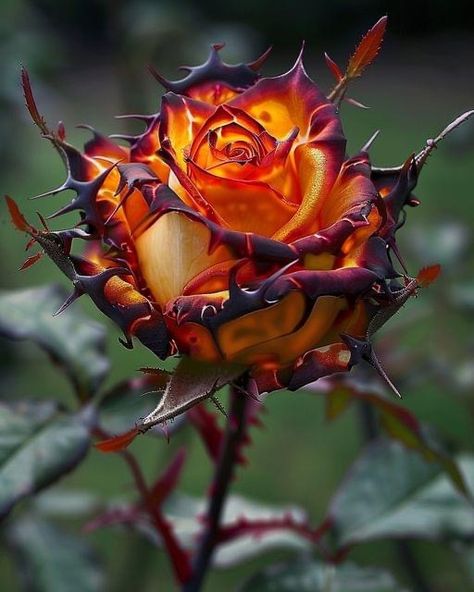 Fire and Ice rose Fire And Ice Roses, Dark Plants, Ice Rose, Pretty Flowers Pictures, Goth Garden, Rose Flower Pictures, Gothic Garden, Beautiful Flowers Photos, Spiritual Artwork