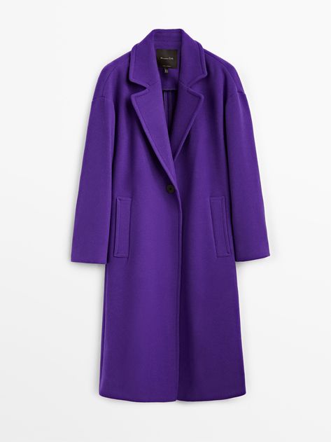 Purple Wool Coat, Winter Mode Outfits, Plus Zise, Purple Coat, Outfits Modest, Wool Coat Women, Purple Outfits, Orange Coral, Royal Purple