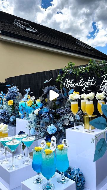 𝐌 𝐎 ☾ 𝐍 𝐋 𝐈 𝐆 𝐇 𝐓    𝐁 𝐀 𝐑 on Instagram: "Prestigious Welcome Drinks for a Baby Shower 🦋

Along with @blossomtouch_events for the garden decoration ✨

#cocktails #mocktails #cocktailbar #babyshower #genderreveal #genderrevealparty #blueparty #themebleu #parís #paris2024 #celinedion #célinedion #titanic #parisbar #pariscocktail #barman #bartender #animationcocktail #cocktailparty #cocktailevent #buffetcocktail" Drinks Animation, Baby Shower Mocktails, Welcome Drinks, Paris Bars, Bar Mobile, Welcome Drink, Blue Party, Cocktail Event, Pink Party