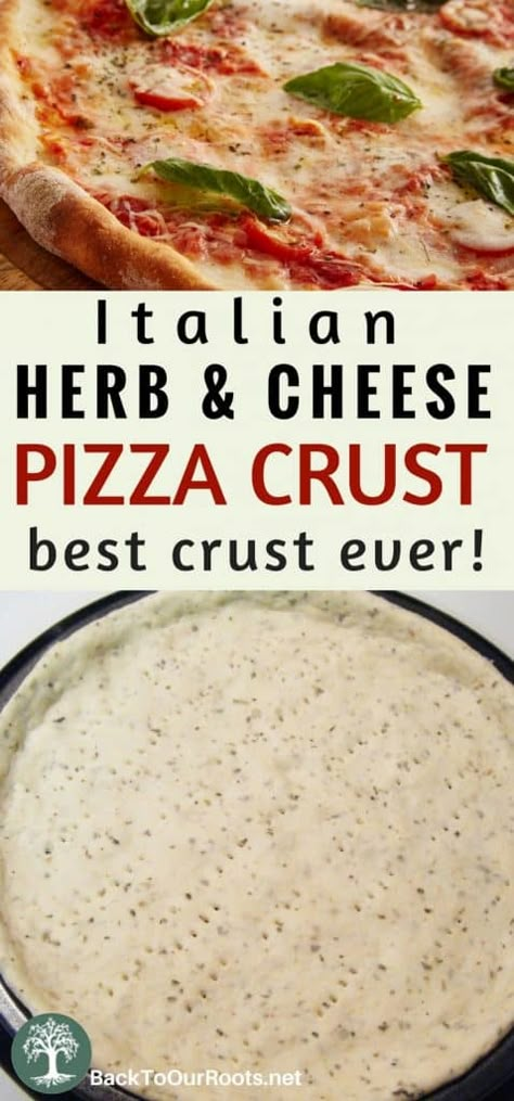 Cheese Pizza Crust, Pizza Taco, Cheese Crust Pizza, Pizza Lasagna, Baking Breads, Cheese Crust, Yeast Breads, Herb Cheese, Pizza Crust Recipe