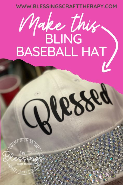 Bling a baseball cap…its easy! I can show you how! Bling Hats Diy Baseball Caps, Craft Therapy, Bling Hat, Girls Hats, Kids Camp, Camp Ideas, Diy Hat, Dollar Tree Crafts, Tree Crafts