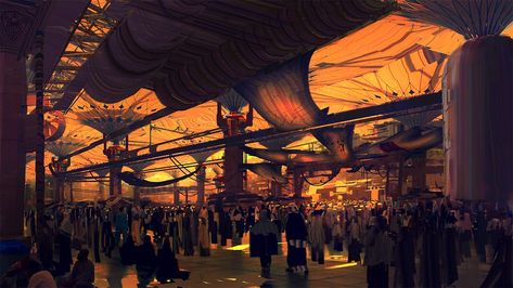 Futuristic Cities, Underground City, Underground Cities, Fantasy City, Fantasy Places, Matte Painting, Fantasy Art Landscapes, Fantasy Concept Art, Space Opera