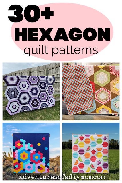 More than 30 Hexagon quilts to make. A variety of techniques including English paper piecing and using half hexies. Hexagon Quilt Designs Layout, Hexie Quilts Patterns Layout, Hexies Projects English Paper Piecing, Quilt As You Go Hexagons, English Paper Piecing Patterns Free, Hexagon Quilt Patterns, Hexagon Quilt Tutorial, Quilts To Make, Hexie Projects