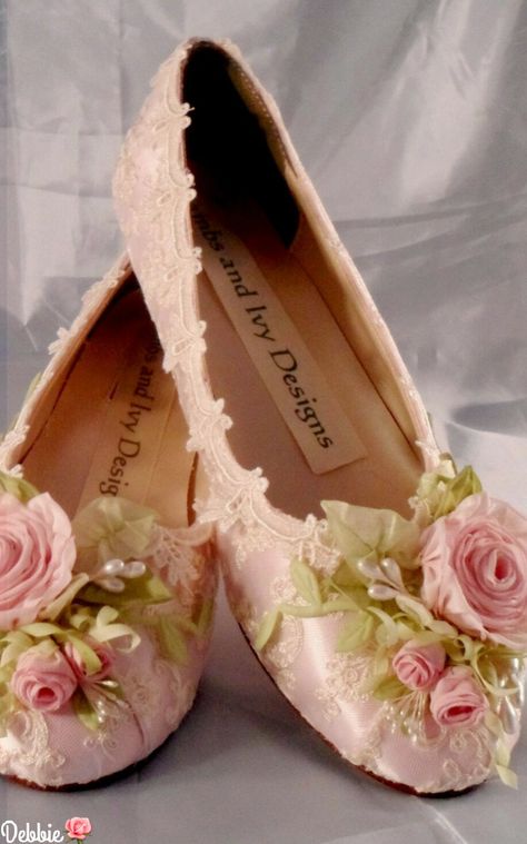 Lambs & Ivy ~ Debbie ❤ Spring Wedding Shoes, Fairytale Bridal, Lace Ballet Flats, Fairy Shoes, Wedding Shoes Flats, Pointe Shoes, Ballet Slippers, Pink Shoes, Pretty Shoes