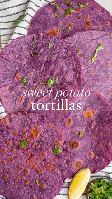 Sweet Potato Tortillas, Pomegranate Peel Powder, Carleigh Bodrug, Sweet Potato Wrap, Homemade Tortilla Recipe, Dr Sebi Alkaline Food, Sweet Potato Toppings, Vegan Plan, Ube Recipes