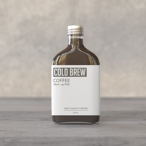 Bottled Coffee Aesthetic, Coffee Bottle Label Design, Pudding Packaging, Label Aesthetic, Cold Brew Bottle, Cold Brew Packaging, Steeped Coffee, Cold Brew Iced Coffee, Aloe Vera Drink