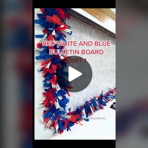 211 likes, 6 comments. “Need a unique bulletin board idea? Think of all the possibilities with this tissue paper bulletin board border! Keep checking back to see how this patriotic themed classroom display comes to life!” Creative Bulletin Board Borders Ideas, Tissue Paper Border Bulletin Boards, Veterans Day Bulletin Board Ideas, Tissue Paper Bulletin Board, Tissue Paper Border, Tissue Paper Borders, Patriotic Classroom Theme, Unique Bulletin Board Ideas, Creative Bulletin Boards