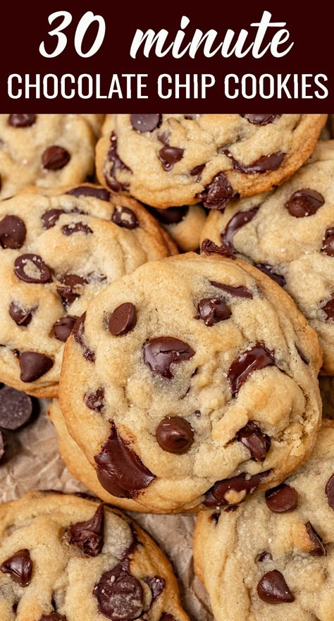 Big Chewy Chocolate Chip Cookies, Chocolate Chip Cookies From Scratch, Basic Cookie Recipe, Soft Chocolate Chip Cookies Recipe, Soft Chewy Chocolate Chip Cookies, Chewy Chocolate Chip Cookies Recipe, Simple Chocolate Chip Cookie Recipe, Cookie Recipes From Scratch, Easy Chocolate Chip Cookies