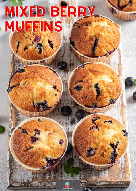 Berries For Breakfast, Fresh Mixed Berry Recipes, Mixed Berry Muffins Easy, Mixed Berries Muffins, Fresh Berry Muffins, Recipes Using Fresh Berries, Mixed Berry Muffins Fresh Berries, Fresh Fruit Muffins, Fruit Muffins Easy