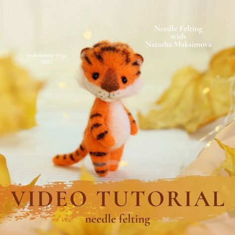 Felting Tutorial, Needle Felting Tutorial, Cow Toys, Mini Cows, Felting Tutorials, Video Course, White Bear, Pink Elephant, Felt Toys