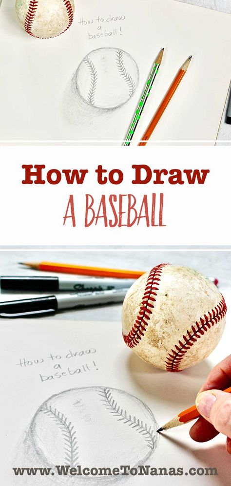 Baseball Drawings, Baseball Painting, Shape Drawing, Prom Posters, Elementary School Library, Summer Fun For Kids, Baseball Art, Educational Activities For Kids, Sport Art