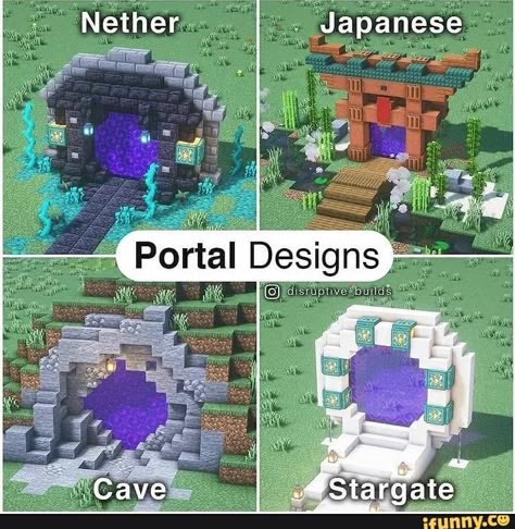 Disruptive Builds, Nether Builds, Minecraft Kale, Mincraft Bulds, Dream Minecraft, Minecraft Portal, Server Ideas, Chemical Warfare, Minecraft Building Guide