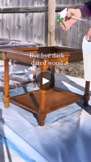 Bleach Dark Wood Furniture Diy, Old End Tables, Diy Bff, Raw Wood Furniture, Paint Wash, Stripping Furniture, Woodworking Jig, Pottery Barn Inspired, Dark Stain