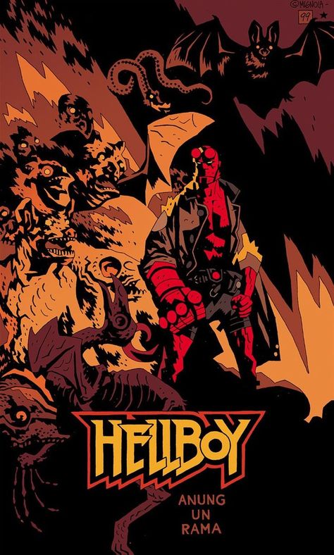 Hellboy Poster, Hellboy Wallpaper, Mignola Art, Hellboy Comic, Mike Mignola Art, Hellboy Art, Hell Boy, Mike Mignola, Indie Comic