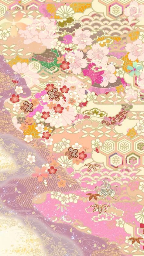 Asian Japanese Background, Cocoppa Wallpaper, Japanese Art Prints, Japon Illustration, Japanese Flowers, Japanese Patterns, Ethereal Art, Japan Art, Japanese Prints