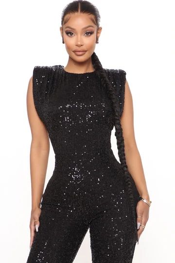 Jumpsuits For Women - Affordable Prices | Fashion Nova Sleeveless Sequined Jumpsuits And Rompers For Night Out, Sleeveless Sequined Jumpsuit For Night Out, Glamorous Sleeveless Club Bodysuit, Fitted Sleeveless Sequined Jumpsuits And Rompers, Sleeveless Jumpsuits And Rompers For Date Night, Chic Sleeveless Sequined Jumpsuit, Glamorous Sleeveless Evening Bodysuit, Sleeveless Bodysuit For Party Season, Sleeveless Sequin Bodysuit For Party