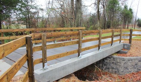 Yard Bridge, Ireland Houses, Precast Concrete, Land Use, Pedestrian Bridge, Composite Decking, Master Plan, Retaining Wall, Garden Bridge