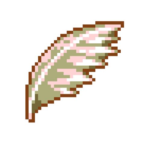 Feather Feather Pixel Art, Thorny Rose, Pixel Art Food, Feather Icon, Pixel Art Games, Rpg Maker, Pixel Art Design, Pink Feathers, Pirate Theme