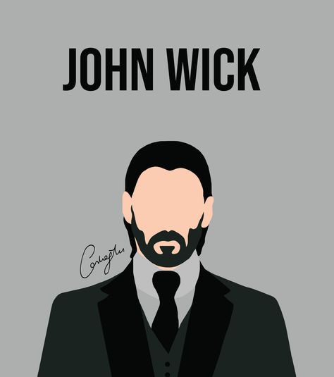 John Wick Painting, John Wick Drawing, John Wick Art, Photoshop Tutorial Graphics, Custom Minifigures, Lego Custom Minifigures, Canvas Ideas, Keanu Reeves, Photoshop Tutorial